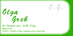 olga greb business card